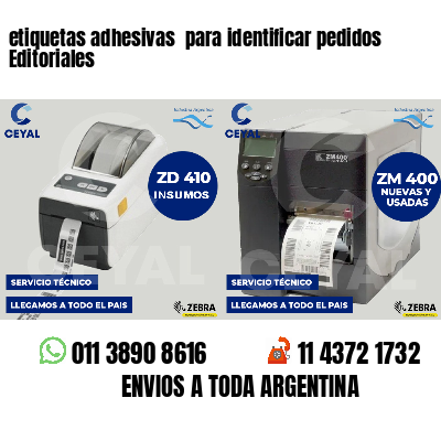 etiquetas adhesivas  para identificar pedidos Editoriales
