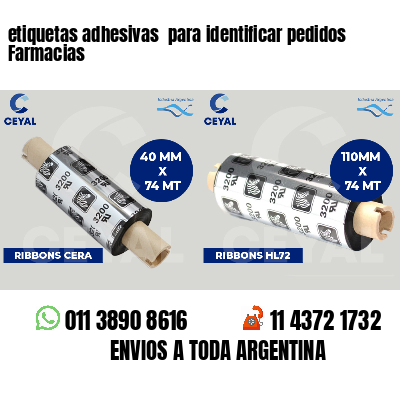 etiquetas adhesivas para identificar pedidos Farmacias