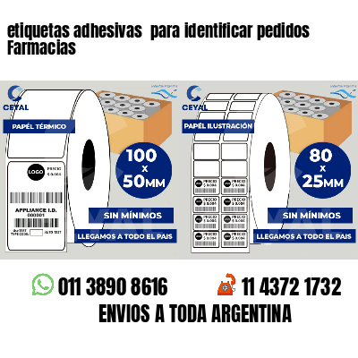 etiquetas adhesivas  para identificar pedidos Farmacias