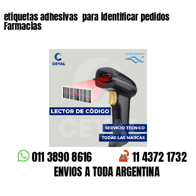 etiquetas adhesivas  para identificar pedidos Farmacias