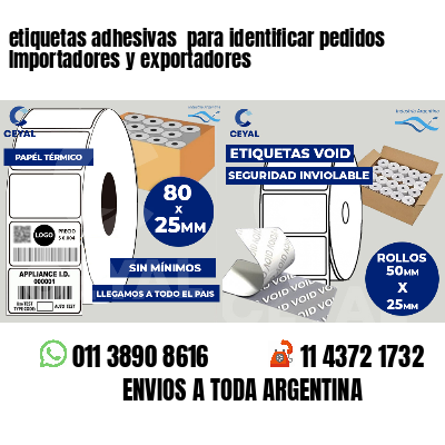 etiquetas adhesivas  para identificar pedidos Importadores y exportadores