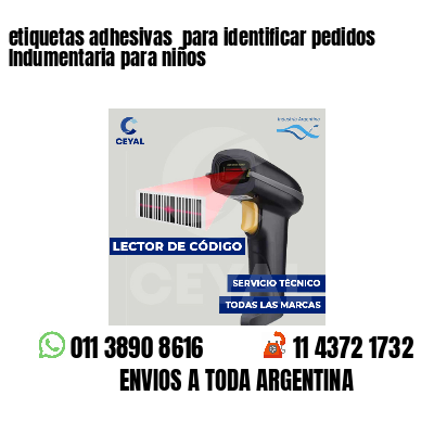 etiquetas adhesivas para identificar pedidos Indumentaria para niños