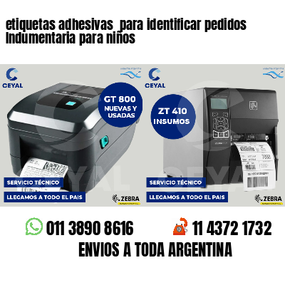 etiquetas adhesivas  para identificar pedidos Indumentaria para niños