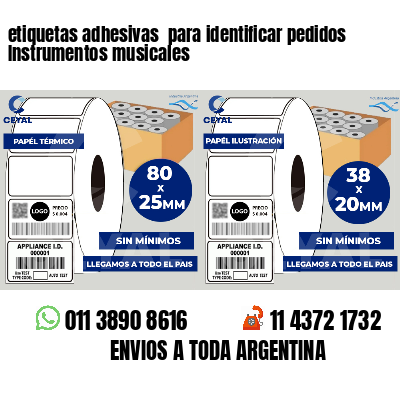 etiquetas adhesivas para identificar pedidos Instrumentos musicales