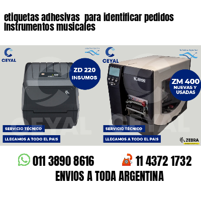 etiquetas adhesivas para identificar pedidos Instrumentos musicales