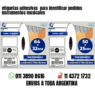 etiquetas adhesivas  para identificar pedidos Instrumentos musicales