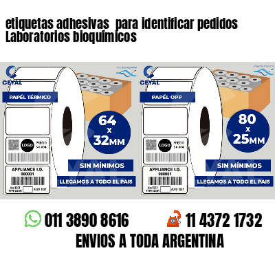 etiquetas adhesivas para identificar pedidos Laboratorios bioquímicos