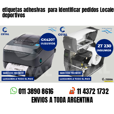 etiquetas adhesivas  para identificar pedidos Locales deportivos