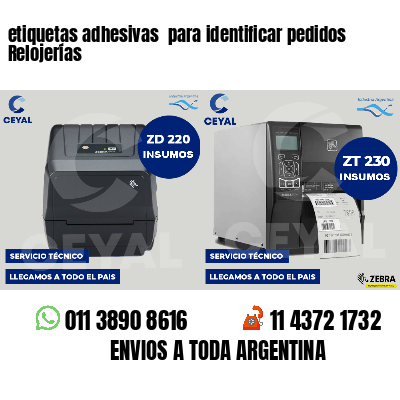 etiquetas adhesivas  para identificar pedidos Relojerías