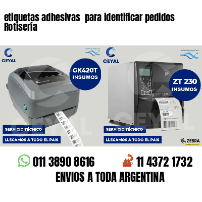 etiquetas adhesivas  para identificar pedidos Rotisería