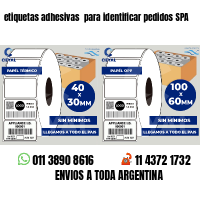 etiquetas adhesivas  para identificar pedidos SPA