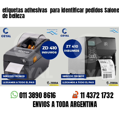 etiquetas adhesivas  para identificar pedidos Salones de belleza