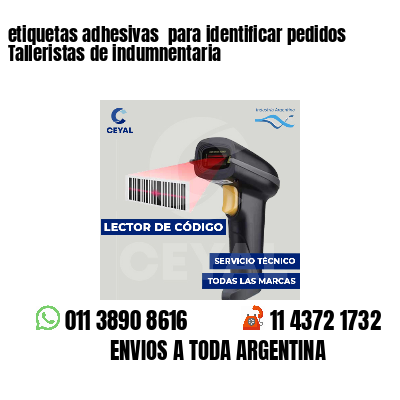 etiquetas adhesivas para identificar pedidos Talleristas de indumnentaria