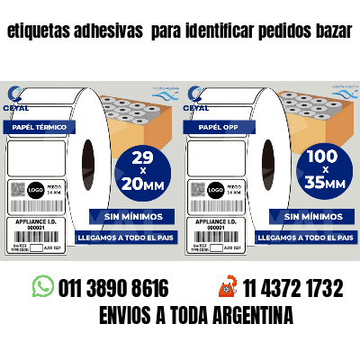 etiquetas adhesivas  para identificar pedidos bazar