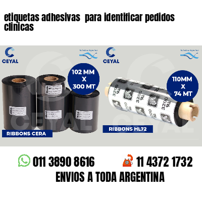 etiquetas adhesivas  para identificar pedidos clinicas