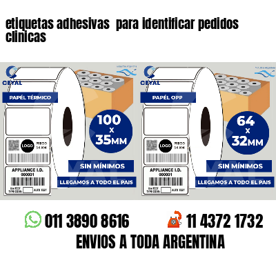 etiquetas adhesivas  para identificar pedidos clinicas
