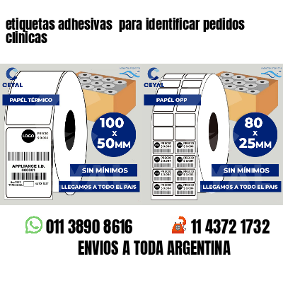 etiquetas adhesivas  para identificar pedidos clinicas