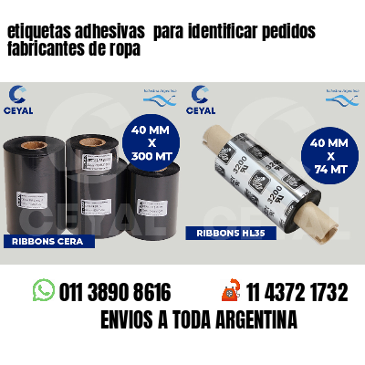 etiquetas adhesivas para identificar pedidos fabricantes de ropa
