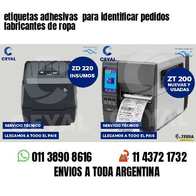 etiquetas adhesivas para identificar pedidos fabricantes de ropa