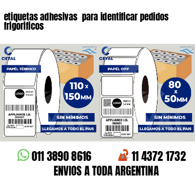 etiquetas adhesivas  para identificar pedidos frigorificos