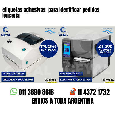 etiquetas adhesivas  para identificar pedidos lenceria