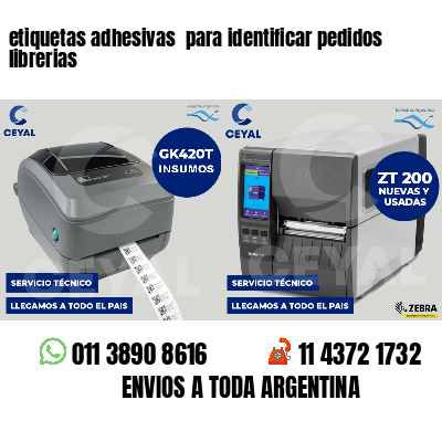 etiquetas adhesivas  para identificar pedidos librerias