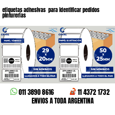 etiquetas adhesivas  para identificar pedidos pinturerías