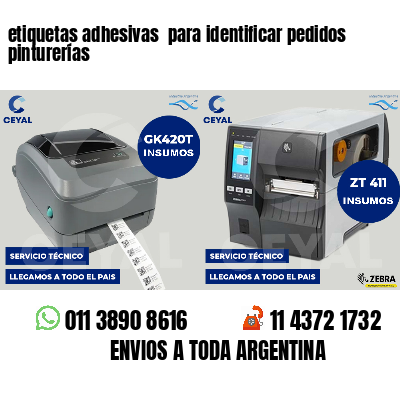etiquetas adhesivas  para identificar pedidos pinturerías