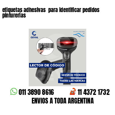 etiquetas adhesivas  para identificar pedidos pinturerías