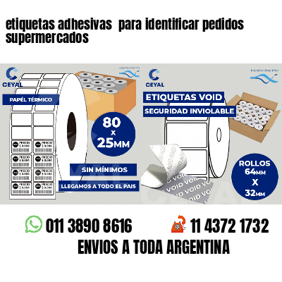 etiquetas adhesivas  para identificar pedidos supermercados