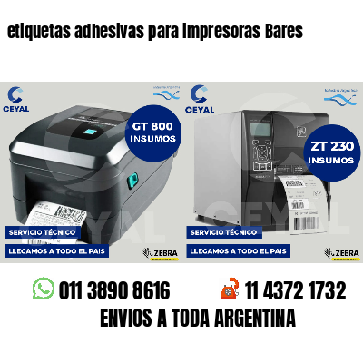 etiquetas adhesivas para impresoras Bares