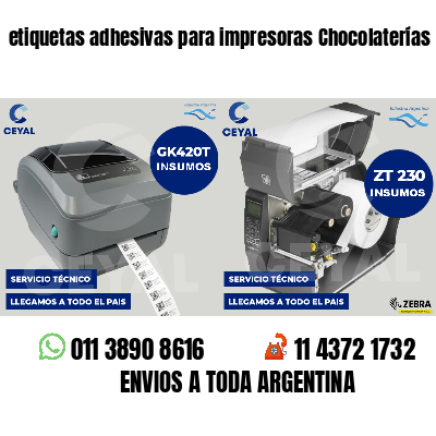 etiquetas adhesivas para impresoras Chocolaterías