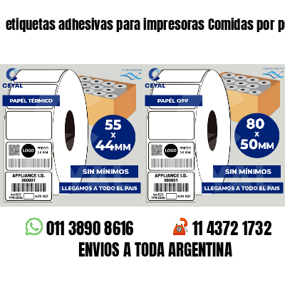 etiquetas adhesivas para impresoras Comidas por peso