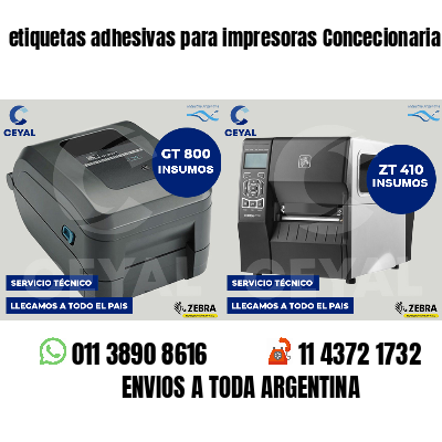 etiquetas adhesivas para impresoras Concecionaria