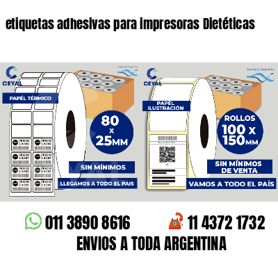 etiquetas adhesivas para impresoras Dietéticas