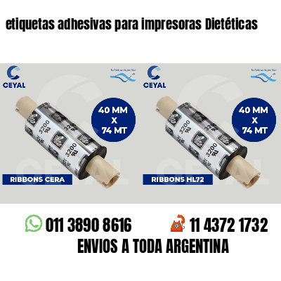 etiquetas adhesivas para impresoras Dietéticas