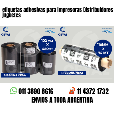 etiquetas adhesivas para impresoras Distribuidores de juguetes