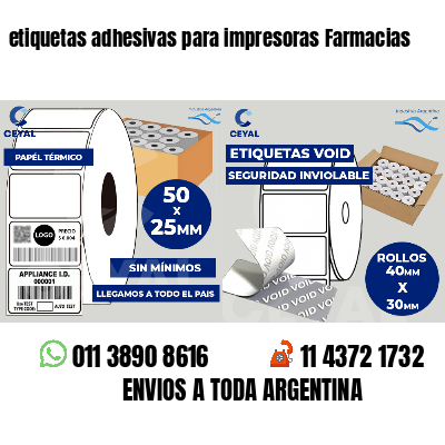 etiquetas adhesivas para impresoras Farmacias