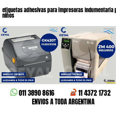 etiquetas adhesivas para impresoras Indumentaria para niños