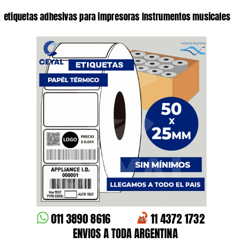 etiquetas adhesivas para impresoras Instrumentos musicales