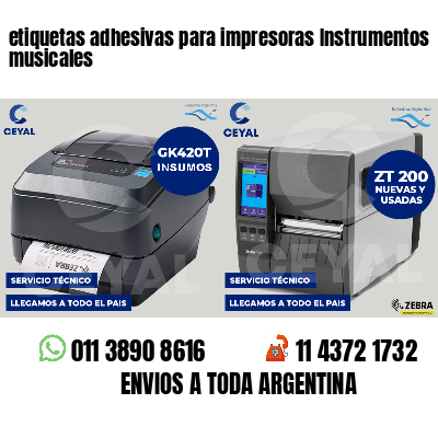 etiquetas adhesivas para impresoras Instrumentos musicales