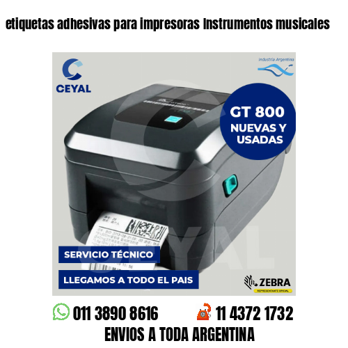 etiquetas adhesivas para impresoras Instrumentos musicales