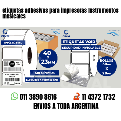 etiquetas adhesivas para impresoras Instrumentos musicales