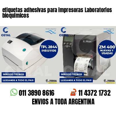 etiquetas adhesivas para impresoras Laboratorios bioquímicos