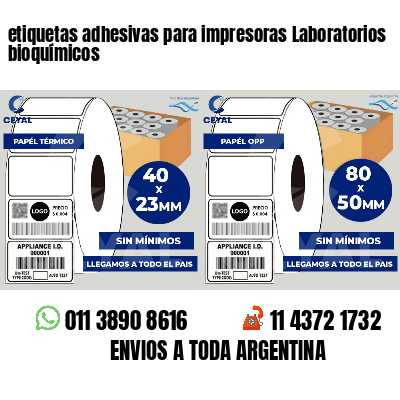 etiquetas adhesivas para impresoras Laboratorios bioquímicos