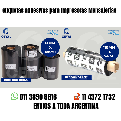 etiquetas adhesivas para impresoras Mensajerías