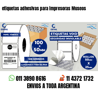 etiquetas adhesivas para impresoras Museos