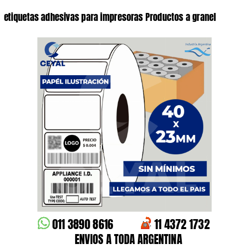etiquetas adhesivas para impresoras Productos a granel