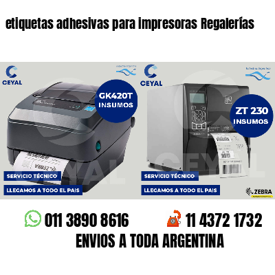 etiquetas adhesivas para impresoras Regalerías