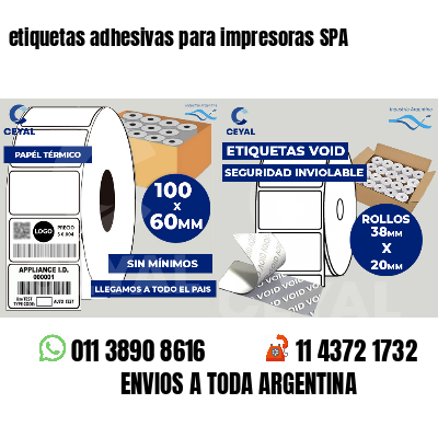 etiquetas adhesivas para impresoras SPA